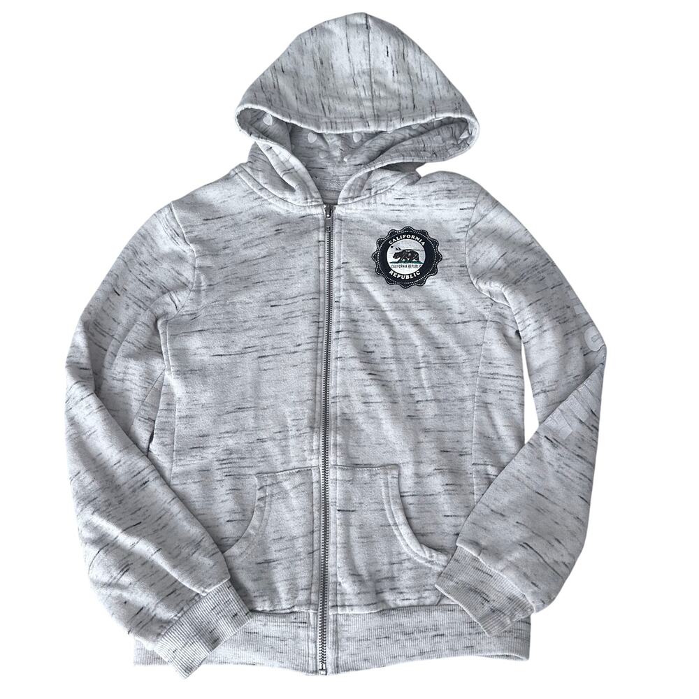 California Republic Full Zip Hoodie - Gray, Size M (10/12)